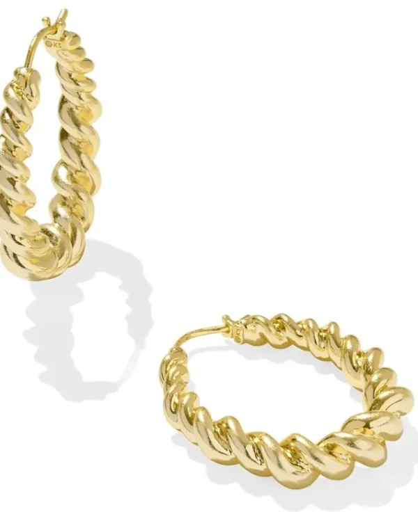Kendra Scott Jewelry<Haisley Hoop Earrings Gold Gold