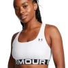 Under Armour Activewear<HeatGear Authentics Mid Impact Branded Sports Bra Black/White