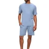 Eberjey Sleepwear<Henry Rib Short Pj Set Wedgewood