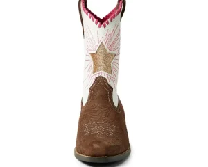 Ariat Kids Boots | Boots<Heritage Star Western Boot (Little Kid/Big Kid) Brown Floral Emboss/Pearl Snake