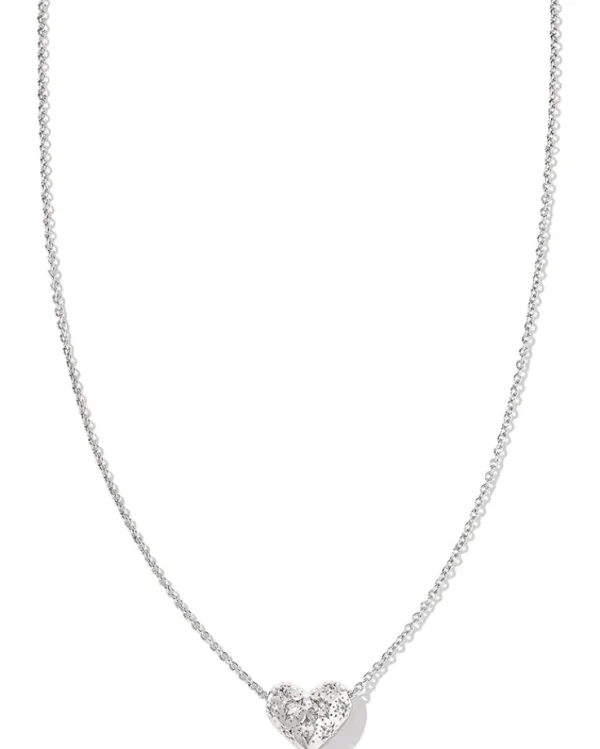 Kendra Scott Jewelry<Holland Heart Short Pendant Necklace Gold White Crystal