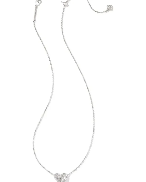 Kendra Scott Jewelry<Holland Heart Short Pendant Necklace Gold White Crystal