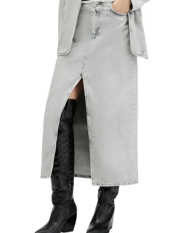 AllSaints Skirts<Honor Maxi Skirt Snow Grey