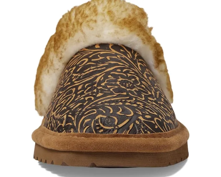 jackie_exoticembossed_too_1.webp Ariat Slippers<Jackie Exotic-Embossed Tooling Brown