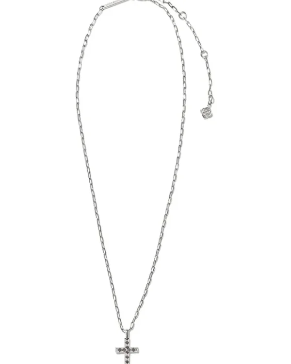 Kendra Scott Jewelry<Jada Cross Short Pendant Necklace Silver