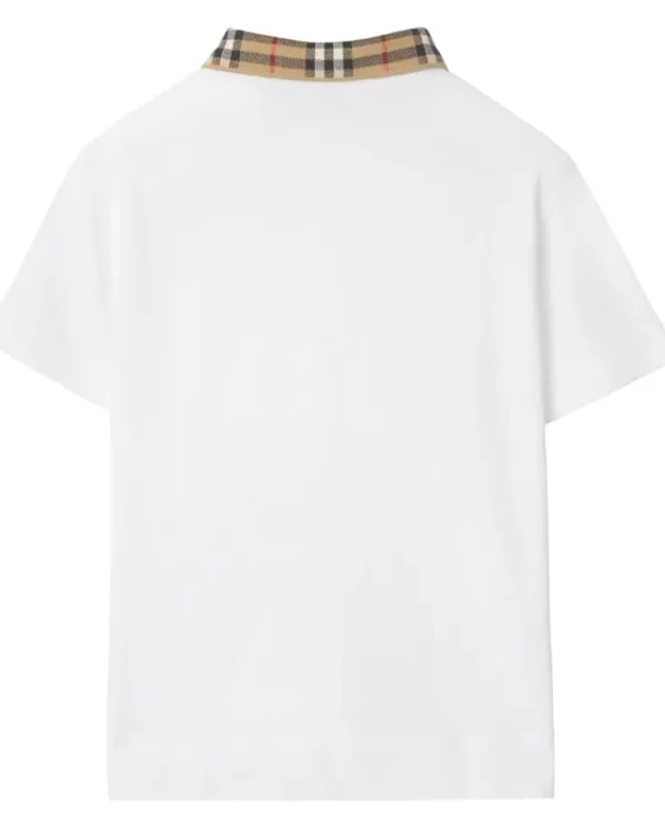 Burberry Kids Shirts & Tops<Johane Check Collar Polo Shirt (Toddler/Little Kid/Big Kid) Black
