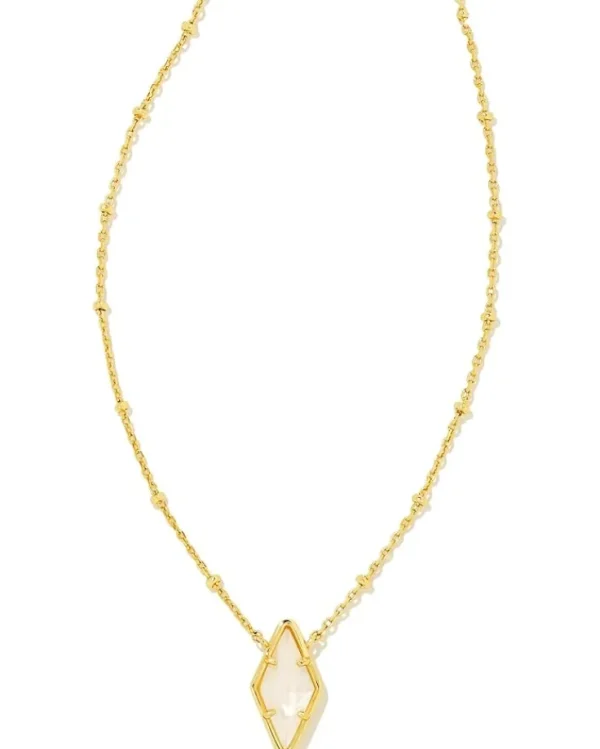 Kendra Scott Jewelry<Kinsley Short Pendant Necklace Gold Ivory Mother-of-Pearl