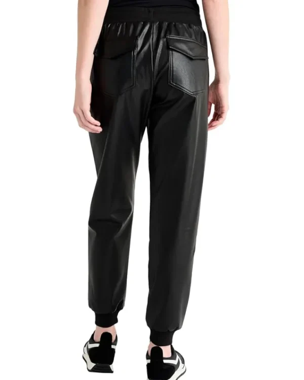 Splendid Pants<Leather Joggers Black
