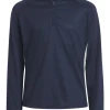 adidas Golf Kids Shirts & Tops<Long Sleeve Mock Neck Polo Shirt (Little Kids/Big Kids) Collegiate Navy