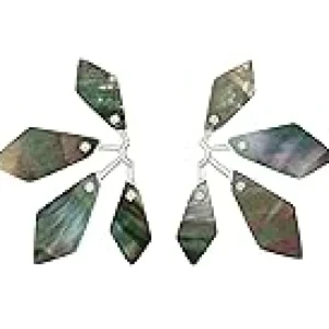 Kendra Scott Jewelry<Malika Earrings Bright Silver/Black Mother-of-Pearl