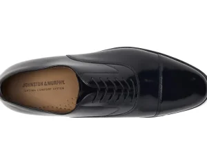 Johnston & Murphy Adaptive | Oxfords<Melton Classic Dress Cap Toe Oxford Black Brushed Veal