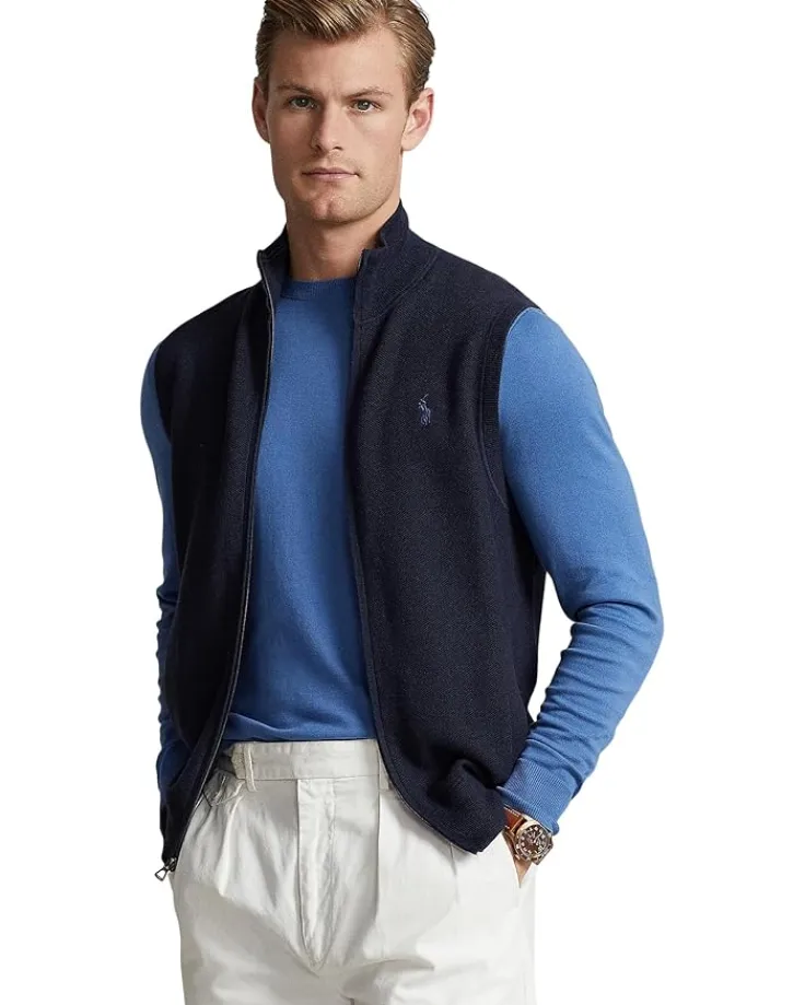 meshknit_cotton_fullzip_s_0.webp Polo Ralph Lauren Coats & Outerwear<Mesh-Knit Cotton Full-Zip Sweater Vest Deckwash White