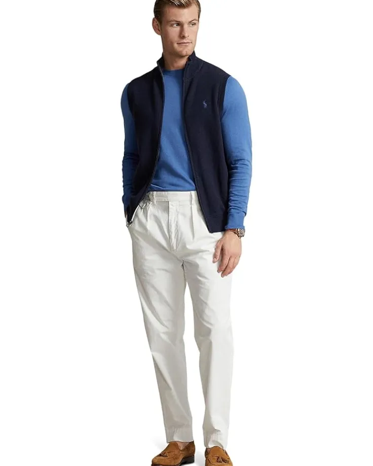 meshknit_cotton_fullzip_s_3.webp Polo Ralph Lauren Coats & Outerwear<Mesh-Knit Cotton Full-Zip Sweater Vest Deckwash White