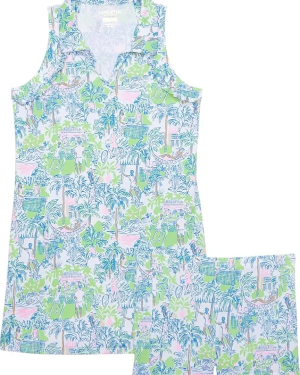 Lilly Pulitzer Kids Dresses<Mini Martina Polo Dress (Toddler/Little Kids/Big Kids) Orb Green Serving It Up
