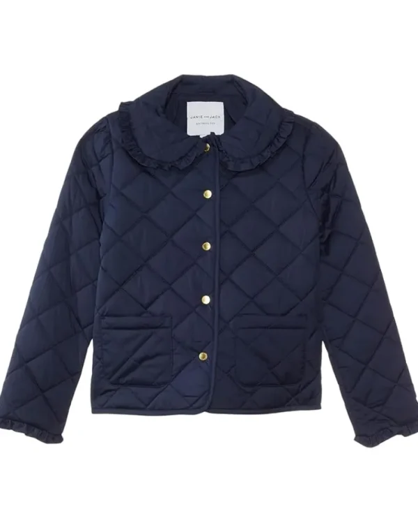 Janie and Jack Coats & Jackets<Navy Quilted Jacket (Toddler/Little Kids/Big Kids) Blue