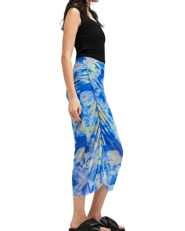 AllSaints Skirts<Nora Inspiral Skirt Electric Blue