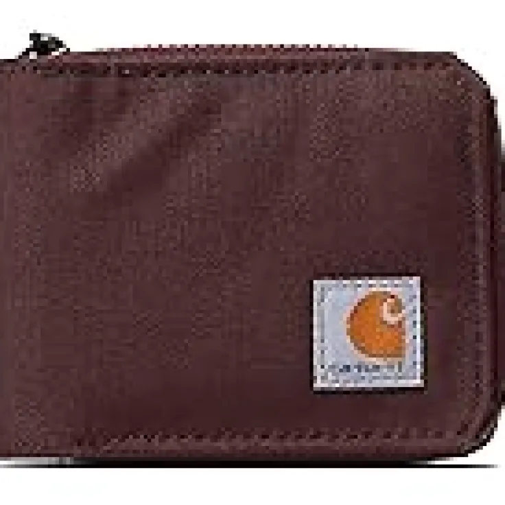 nylon_duck_zipper_wallet_0.webp Carhartt Wallets | Wallets<Nylon Duck Zipper Wallet Deep Wine