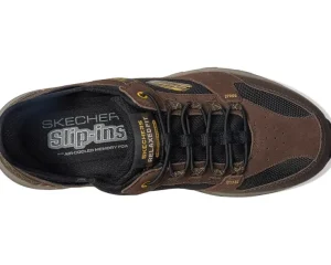 SKECHERS Wide<Oak Canyon Consistent Winne Hands Free Slip-In Brown/Black