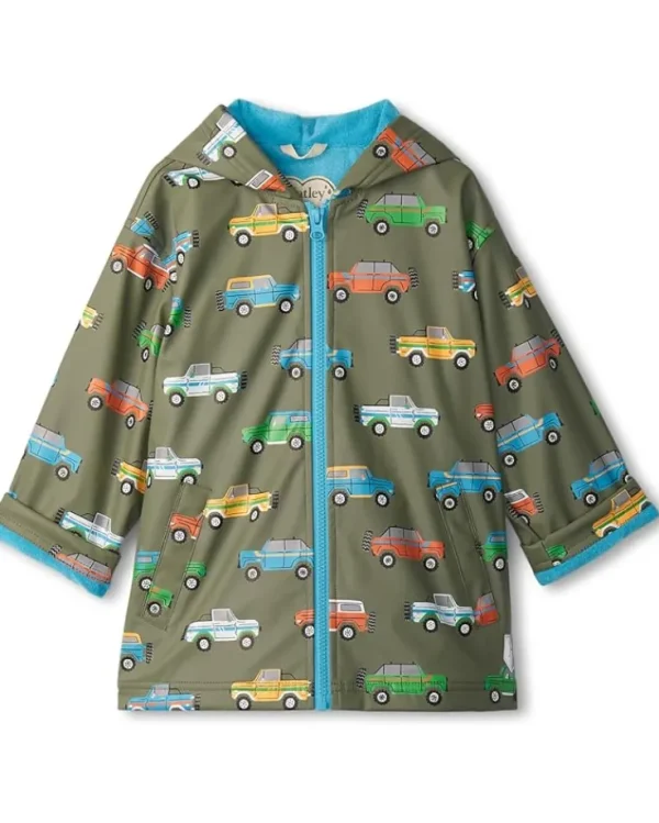 Hatley Kids Coats & Jackets<Off Roading Zip Up Rain Jacket (Toddler/Little Kid/Big Kid) Green