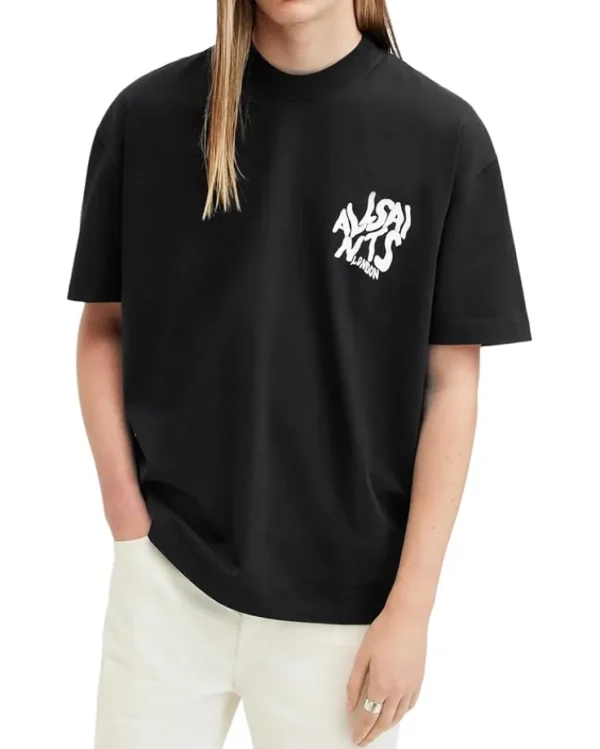 AllSaints Shirts & Tops<Orlando Short Sleeve Crew Washed Black