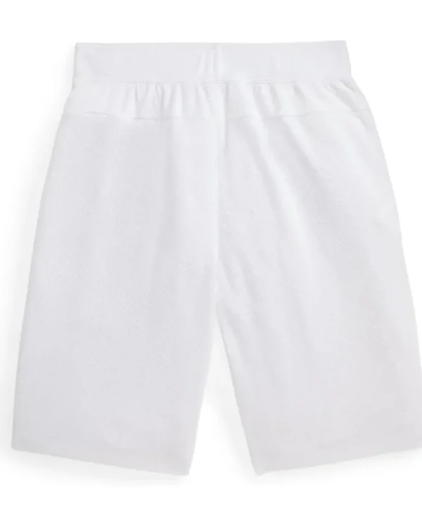 Polo Ralph Lauren Kids Shorts<Peached Cotton Mesh Shorts (Big Kids) Pure White