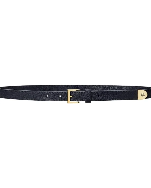 Lauren Ralph Lauren Belts<Pebbled Leather Skinny Belt Refined Navy