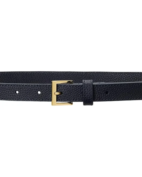 Lauren Ralph Lauren Belts<Pebbled Leather Skinny Belt Refined Navy