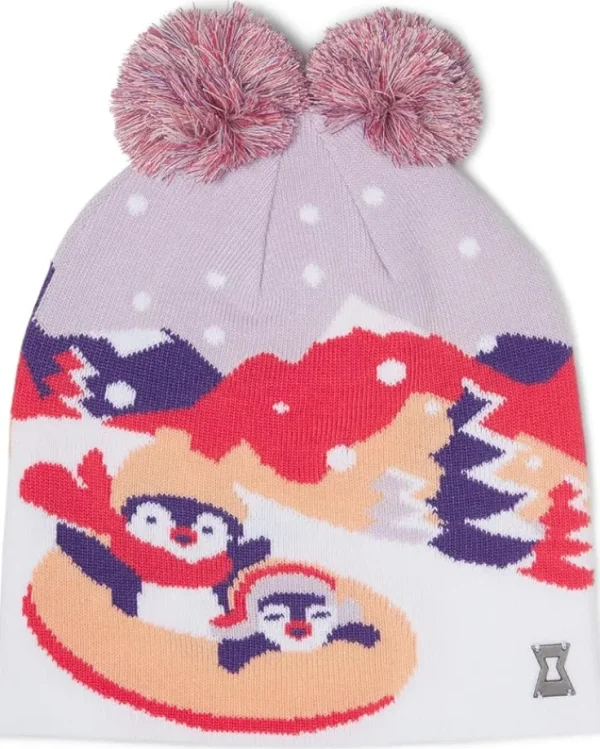 Spyder Kids Hats<Penguin Double Pom Hat (Little Kid/Big Kid) Multi