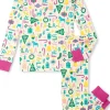 Hatley Kids Pajamas | Pajamas<Pink Falala Cotton Pajama Set (Toddler/Little Kid/Big Kid) Natural