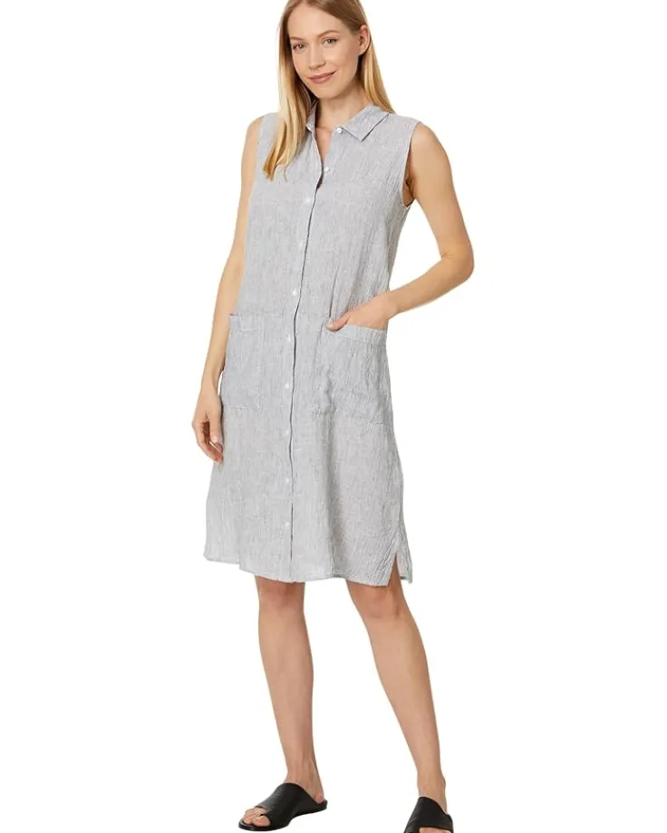plus_size_classic_collar__0.webp Eileen Fisher Dresses<Plus Size Classic Collar Dress Agean