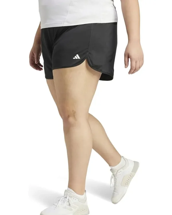 adidas Shorts<Plus Size Pacer Essentials Knit High-Rise Shorts Black