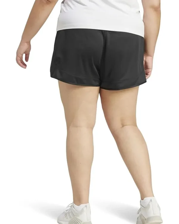 adidas Shorts<Plus Size Pacer Essentials Knit High-Rise Shorts Black