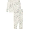 Kickee Pants Kids Pajamas | Pajamas<Print Long Sleeve Pajama Set (Toddler/Little Kids/Big Kids) Latte Chickens