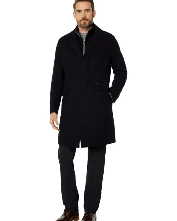 Cole Haan Coats & Outerwear<39" Classic Wool Twill with Bib Black