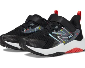 New Balance Kids Adaptive | Adaptive<Rave Run v2 Bungee Lace with Top Strap (Little Kid/Big Kid) Black/Blast Red