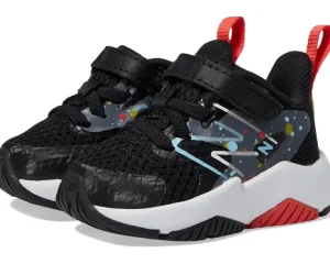 New Balance Kids Adaptive | Adaptive<Rave Run v2 Bungee Lace with Top Strap (Infant/Toddler) Black/Blast Red