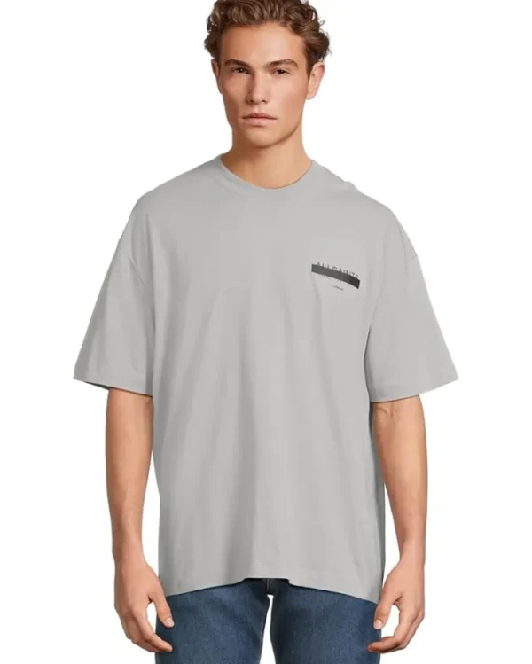 AllSaints Shirts & Tops<Redact Short Sleeve Crew Ashen White