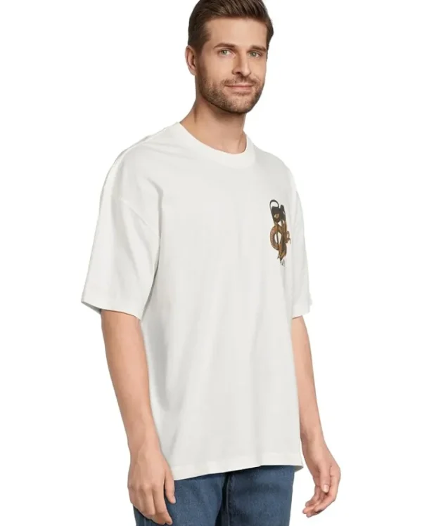 AllSaints Shirts & Tops<Reticulate Short Sleeve Crew Chalk White