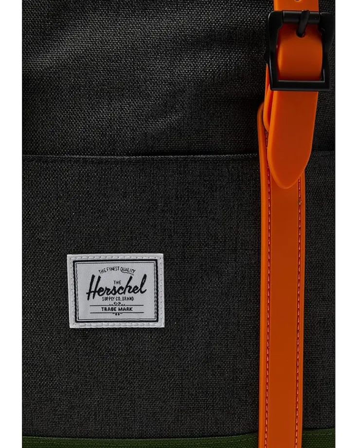 retreat_backpack_little_k_3.webp Herschel Supply Co. Kids Backpacks<Retreat Backpack (Little Kids) Black Crosshatch/Forest Elf/Sun Orange
