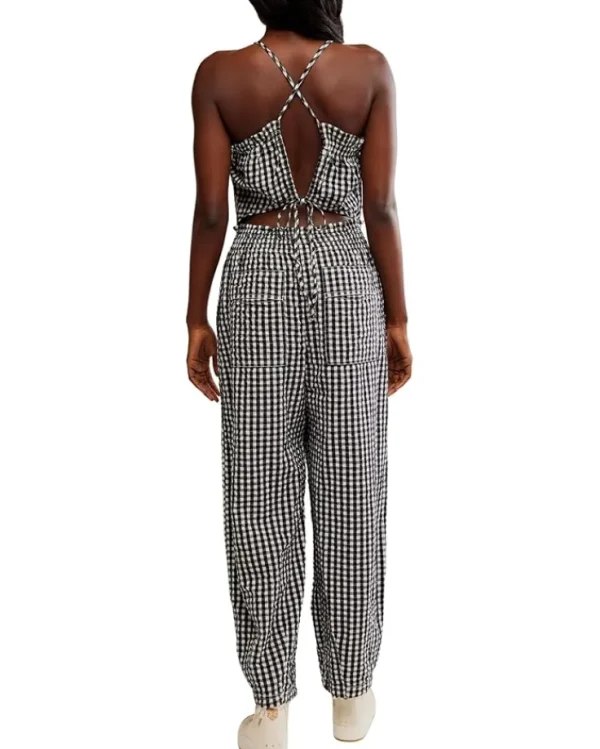 Free People Jumpsuits & Rompers<Retro Heatwave Gingham On Black Combo