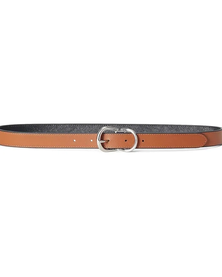 reversible_crosshatch_lea_2.webp Lauren Ralph Lauren Belts<Reversible Crosshatch Leather Belt Black/Lauren Tan