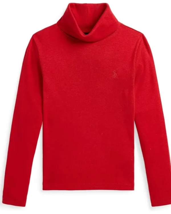 Polo Ralph Lauren Kids Shirts & Tops<Ribbed Cotton-Modal Turtleneck (Toddler/Little Kid) Rl 2000 Red W/ Tonal