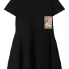 Burberry Kids Dresses<Riley EKD Label Dress (Toddler/Little Kid/Big Kid) Black