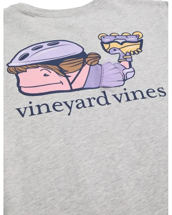 Vineyard Vines Kids Shirts & Tops<Rollerblading Whale Short Sleeve (Toddler/Little Kid/Big Kid) Grey Heather