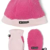 Columbia Kids Hats<Rugged Ridge™ Beanie and Mittens (Toddler) Pink Ice/Satin Pink