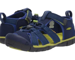 KEEN Kids Adaptive | Sandals<Seacamp II CNX (Toddler/Little Kid/Big Kid) Blue Depths/Chartreuse
