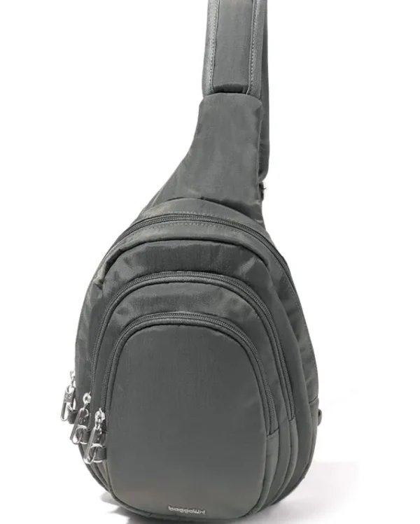 Baggallini Backpacks<Securtex Anti-Theft Triple Zip Sling Black