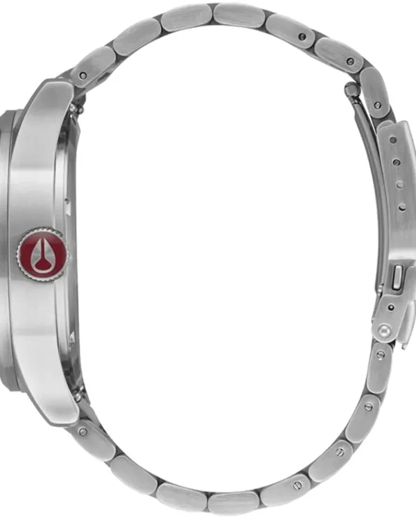 Nixon Watches<Sentry Stainless Steel Silver/Cranberry