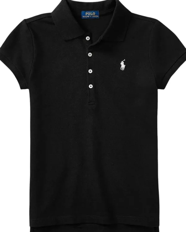 Polo Ralph Lauren Kids Shirts & Tops<Short Sleeve Mesh Polo Shirt (Big Kids) Polo Black