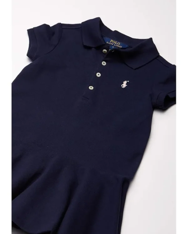 Polo Ralph Lauren Kids Dresses<Short Sleeve Polo Dress (Little Kids) Refined Navy
